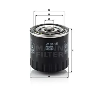Фільтр масляний MANN-FILTER W8155