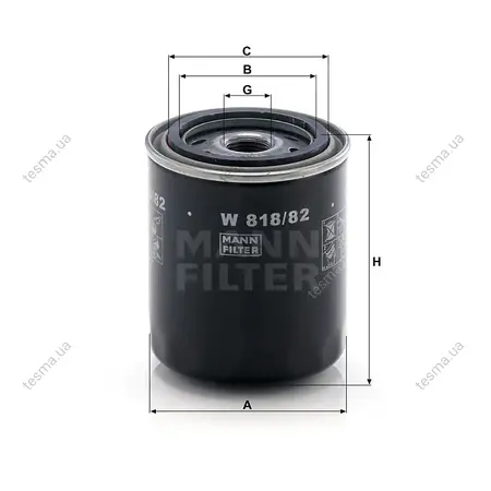Фільтр масляний MANN-FILTER W81882 (фото 1)