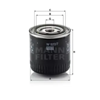 Фільтр масляний MANN-FILTER W9207Y