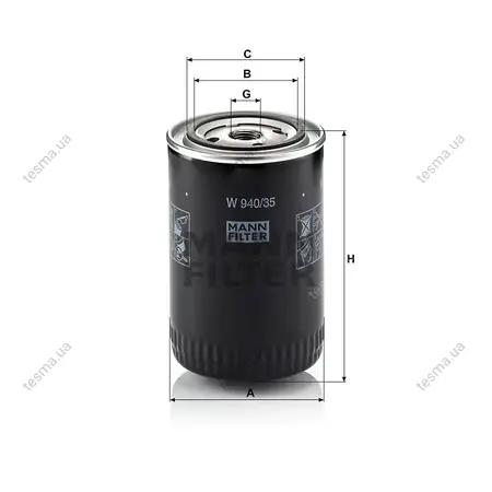 фільтр масляний MANN-FILTER W94035 - фото 1