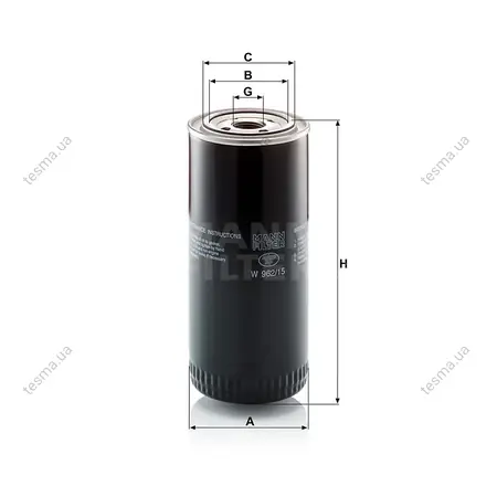 Фільтр гідравлічний MANN-FILTER W96215 (фото 1)