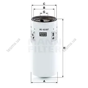 Фільтр гідравлічний MANN-FILTER WD10007 (фото 1)