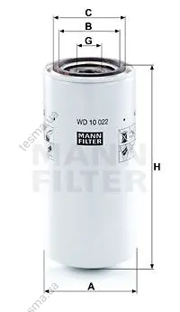 Фільтр гідравлічний MANN-FILTER WD10022 (фото 1)