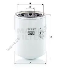 Фільтр гідравлічний MANN-FILTER WD13011X (фото 1)
