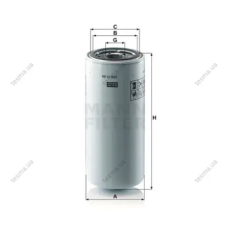 фильтр масляный MANN-FILTER WD131453 - фото 1