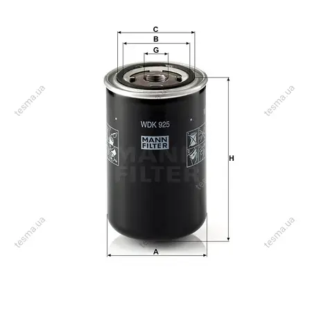 Фильтр топливный MANN-FILTER WDK925 (фото 1)