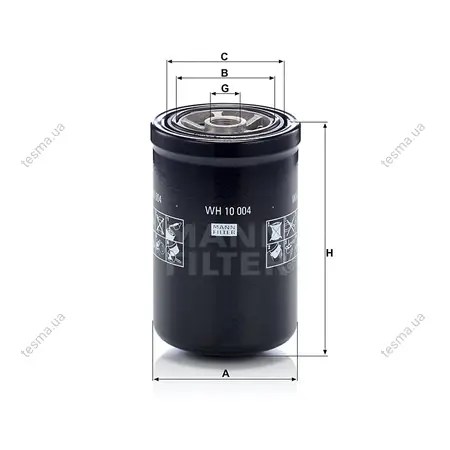 Фільтр гідравлічний MANN-FILTER WH10004 (фото 1)