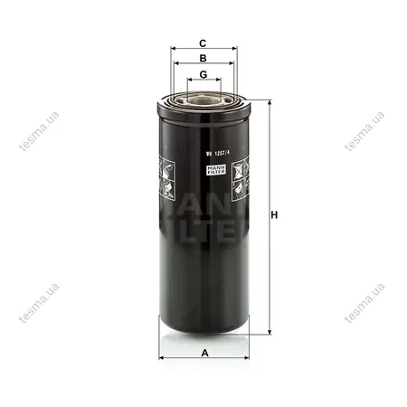 Фільтр гідравлічний MANN-FILTER WH12574 (фото 1)