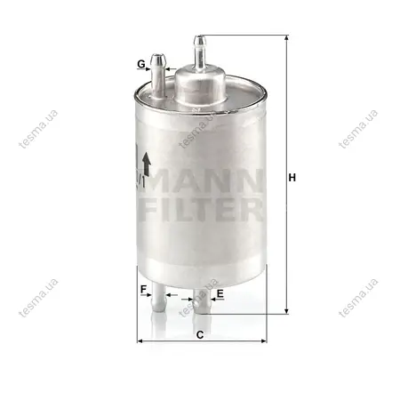 Фильтр топливный MANN-FILTER WK7201 (фото 1)