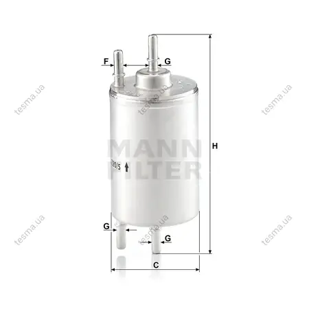 Фильтр топливный MANN-FILTER WK7205 (фото 1)