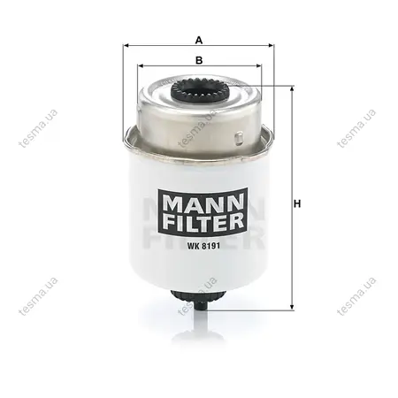 Фильтр топливный MANN-FILTER WK8191 (фото 1)