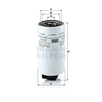 Фільтр паливний MANN-FILTER WK95020