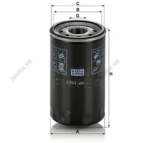 Фильтр масляный MANN-FILTER WP11521 (фото 1)
