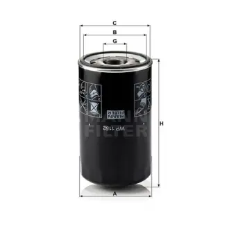 Фильтр масляный MANN-FILTER WP1152