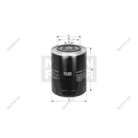 Фільтр масляний MANN-FILTER WP9404 (фото 1)