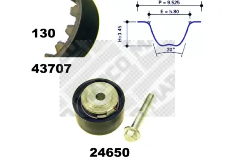 Комплект ремня ГРМ MAPCO 23631