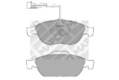 Комплект тормозных колодок, дисковый тормоз MAPCO 6470