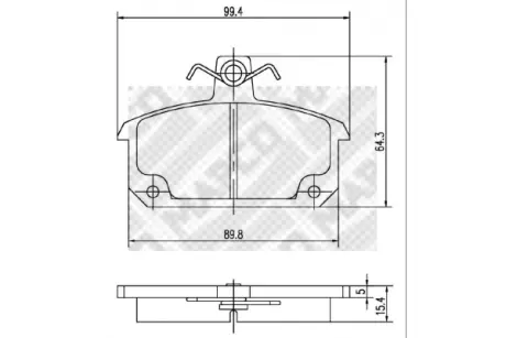 Комплект тормозных колодок, дисковый тормоз MAPCO 6903