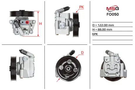 Насос ГУР новий Ford Mondeo IV 07-15. Ford Galaxy 06-15. Volvo V70 07-16 MASTER SPORT FO050