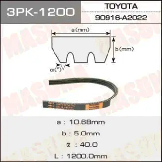 Ремінь полікліновий MASUMA 3PK1200