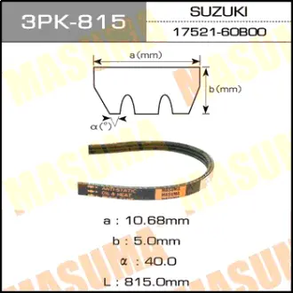 Ремень поликлиновой MASUMA 3PK815