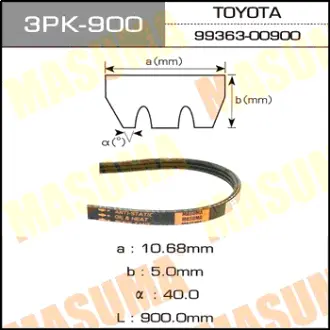 Ремінь полікліновий MASUMA 3PK900