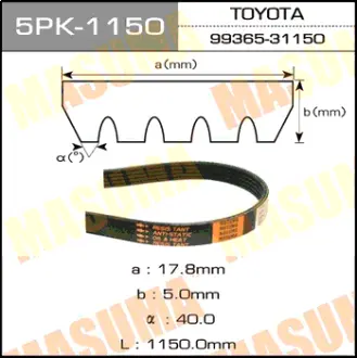 Ремінь полікліновий MASUMA 5PK1150