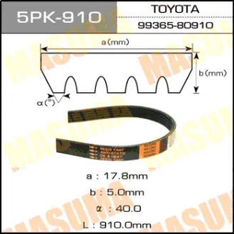 Ремінь полікліновий MASUMA 5PK910
