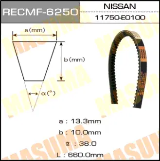 Ремень клиновый рк. 13х660 мм MASUMA 6250