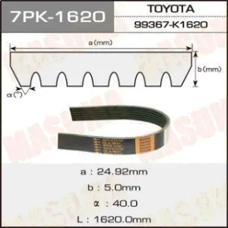Ремінь полікліновий MASUMA 7PK1620