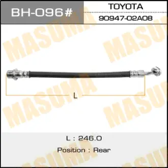 Шланг тормозной T- /rear/ Land Cruiser Prado ##J9#, Land Cruiser ##J10# LH MASUMA BH096