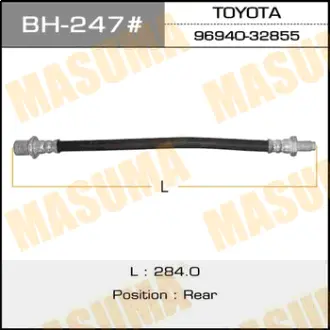 Шланг тормозной T- /rear/ Crown ##S130 Central MASUMA BH247