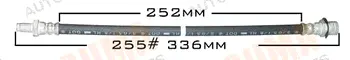 Шланг тормозной T- /rear/ Land Cruiser ##J8# Central (9501-) MASUMA BH255