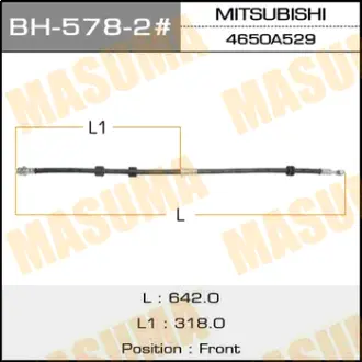 Шланг тормозной M- /front/GALANT FORTIS/CY4A LH MASUMA BH5782