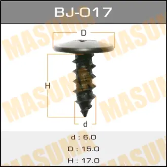 Саморіз 6x17 мм (комплект 10 шт) Toyota (BJ-017) MASUMA BJ017