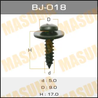 Саморіз 5x17 мм (комплект 10 шт) Toyota (BJ-018) MASUMA BJ018