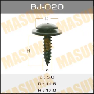 Саморіз 5x17 мм (комплект 10 шт) (BJ-020) MASUMA BJ020