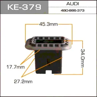 Клипса автомобильная (автокрепеж) 379-KE [уп.50] MASUMA KE379