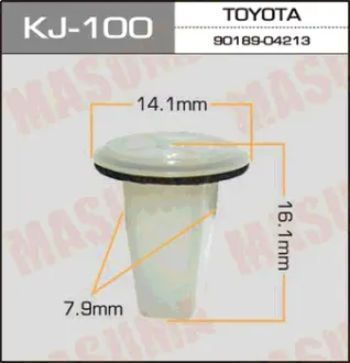 Клипса автомобильная (автокрепеж) 100-KJ [уп.50] MASUMA KJ100