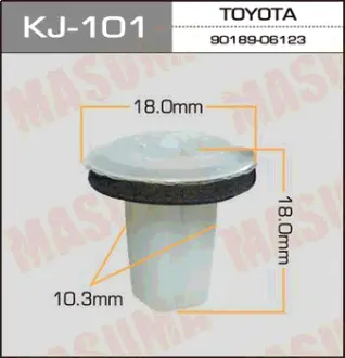 Клипса автомобильная (автокрепеж) 101-KJ [уп.50] MASUMA KJ101