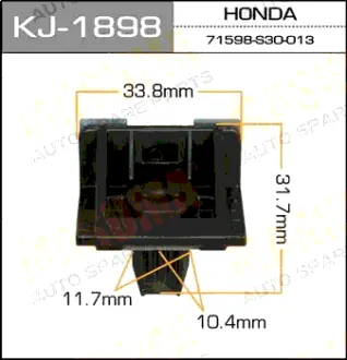 Клипса автомобильная (автокрепеж) 1898-KJ [уп.25] MASUMA KJ1898