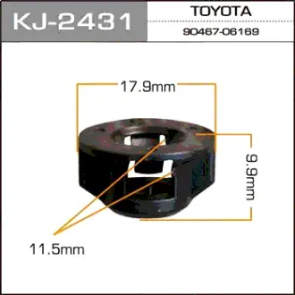 Клипса автомобильная (автокрепеж) 2431-KJ [уп.50] MASUMA KJ2431