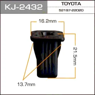 Клипса автомобильная (автокрепеж) 2432-KJ [уп.50] MASUMA KJ2432