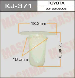 Клипса автомобильная (автокрепеж) 371-KJ [уп.50] MASUMA KJ371