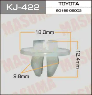 Клипса автомобильная (автокрепеж) 422-KJ [уп.50] MASUMA KJ422