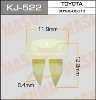 Клипса автомобильная (автокрепеж) 522-KJ [уп.50] MASUMA KJ522