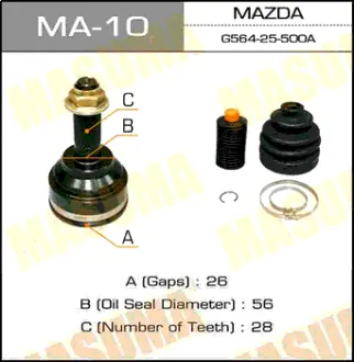 ШРУС 26x56x28 MASUMA MA10