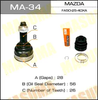 ШРУС 28x56x26 MASUMA MA34