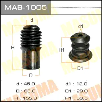 Пыльники стоек универсальные, отбойник D=12, H=64 MASUMA MAB1005