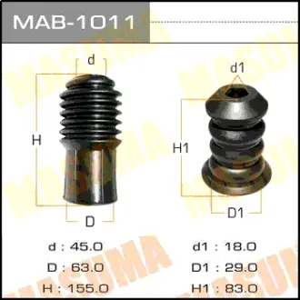 Пыльники стоек универсальные, отбойник D=18, H=84 MASUMA MAB1011